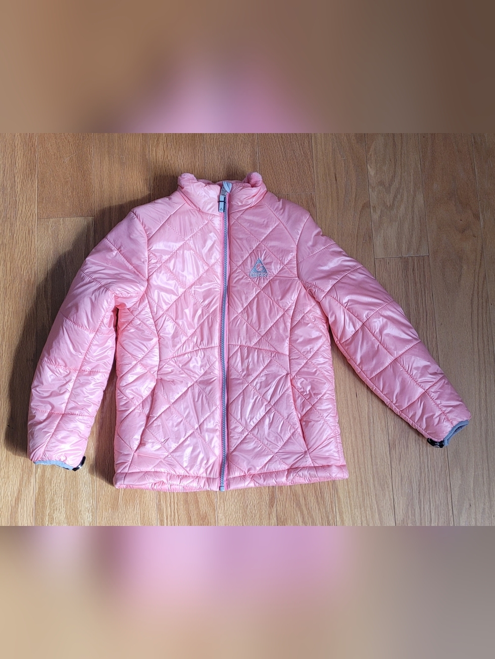 Gerry Weber Light Pink Quilted Kids Puffer Jacket Size 10 12